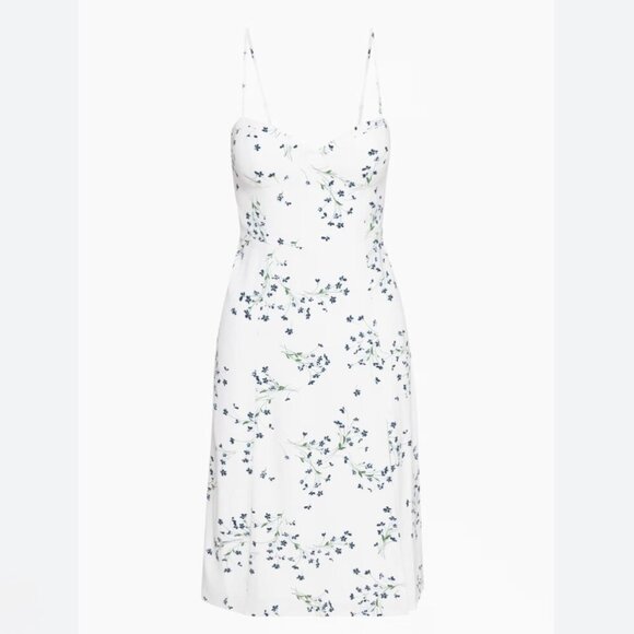 Aritzia Sunday Best Viola Bustier Midi Dress White Sail Blue Size Medium - Picture 3 of 9